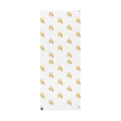 White and Gold Script Monogram Wrapping Paper Roll