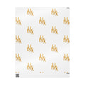 White and Gold Script Monogram Wrapping Paper Roll