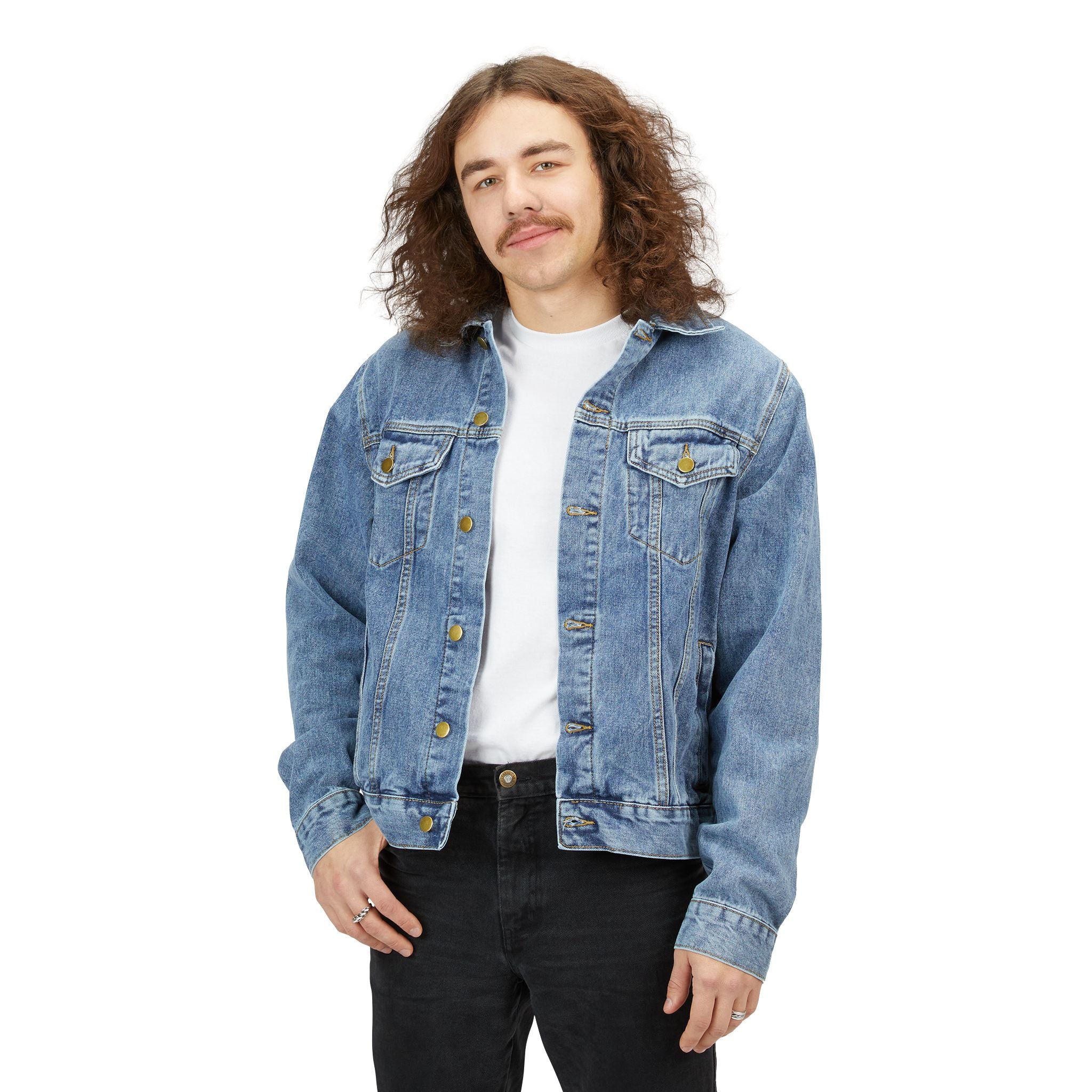 Denim Jacket — 'House of DMX' Back Graphic Casual Jean Jacket