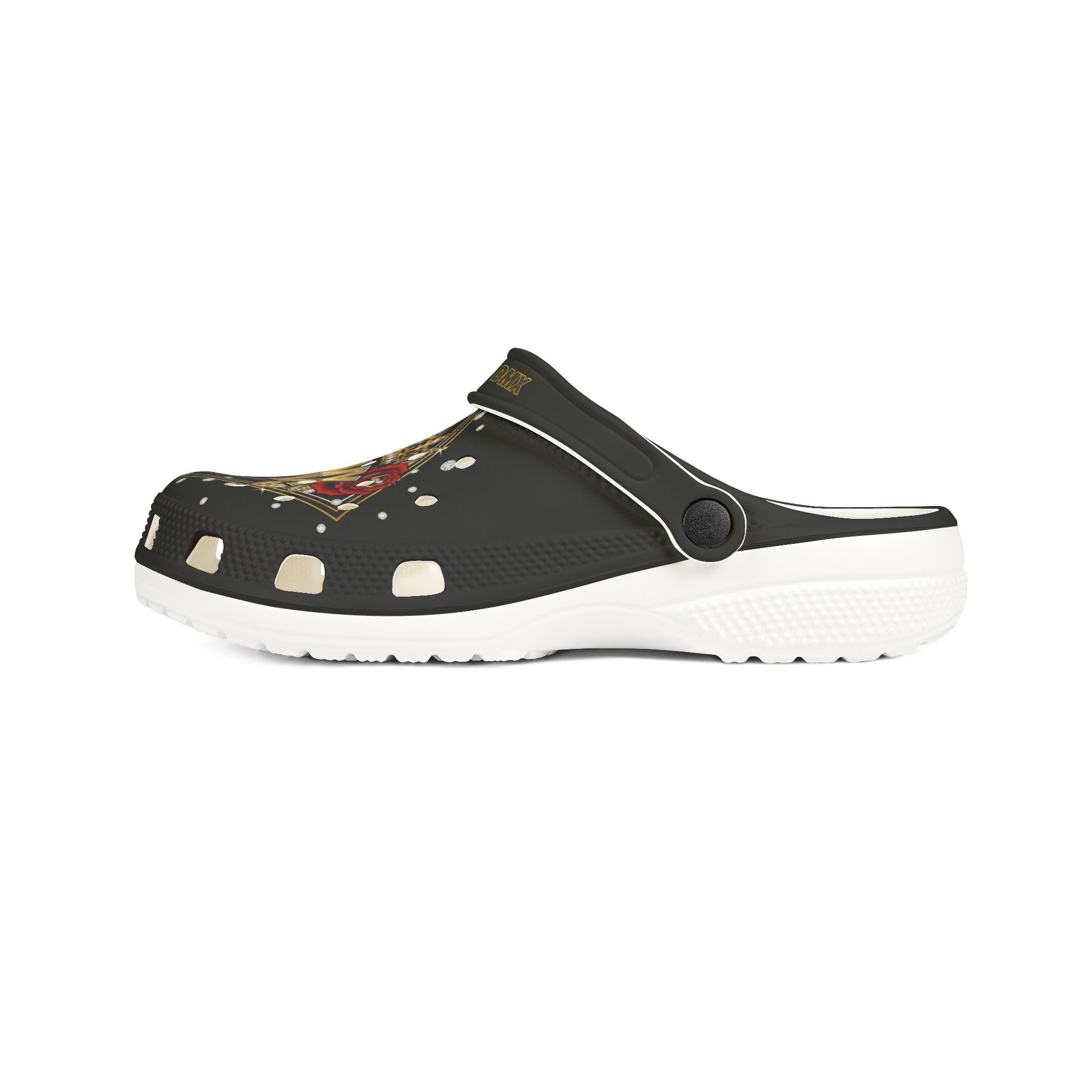 Claw Casino Graphic Clogs — Black EVA Foam Slip-On Shoes