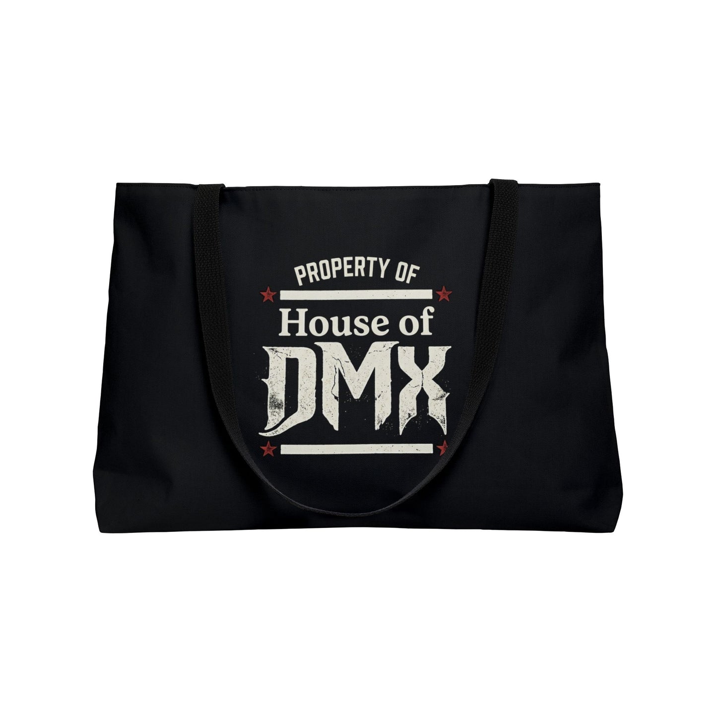 Weekender Tote Bag - "Property of House of DMX" Black Travel Beach Carryall