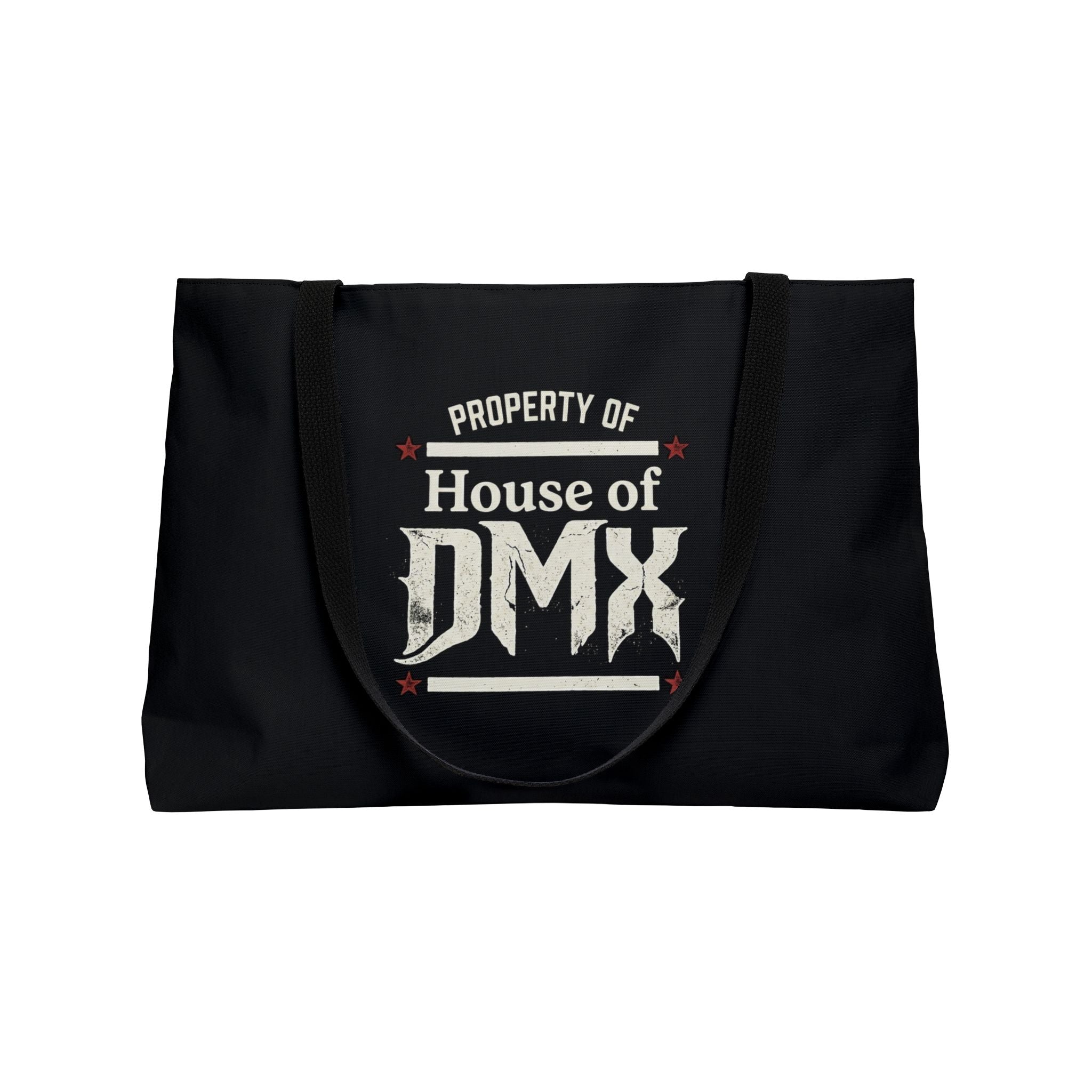 Weekender Tote Bag - "Property of House of DMX" Black Travel Beach Carryall