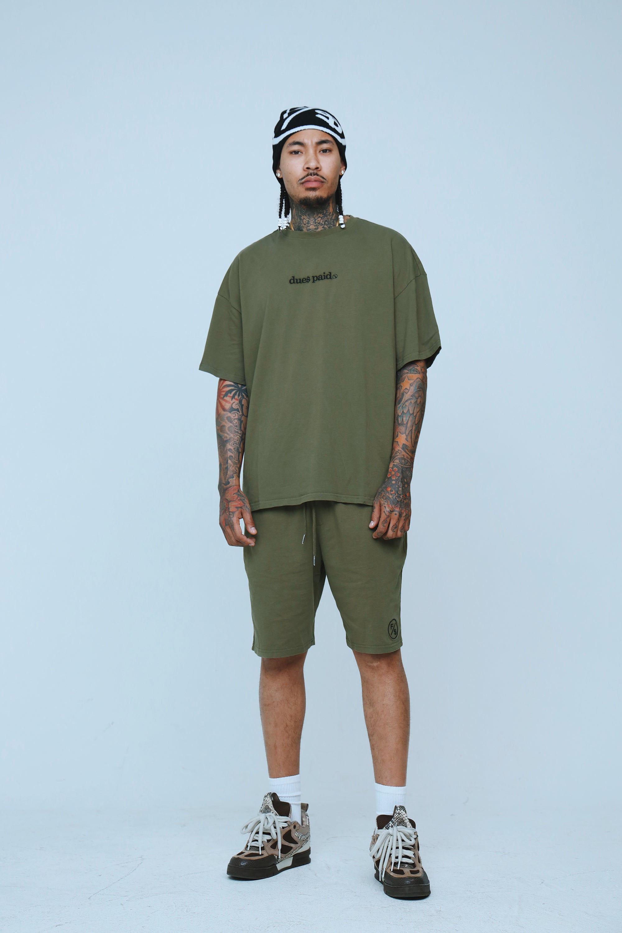 Oversized Streetwear Shorts – “Dues Paid” Matching Shorts – Relaxed Fit
