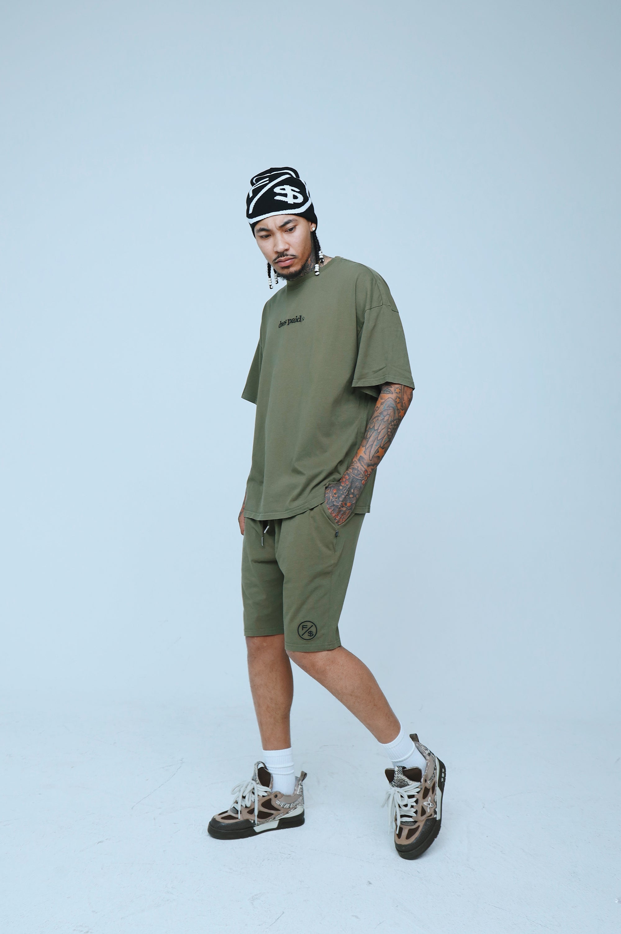 Oversized Streetwear Shorts – “Dues Paid” Matching Shorts – Relaxed Fit