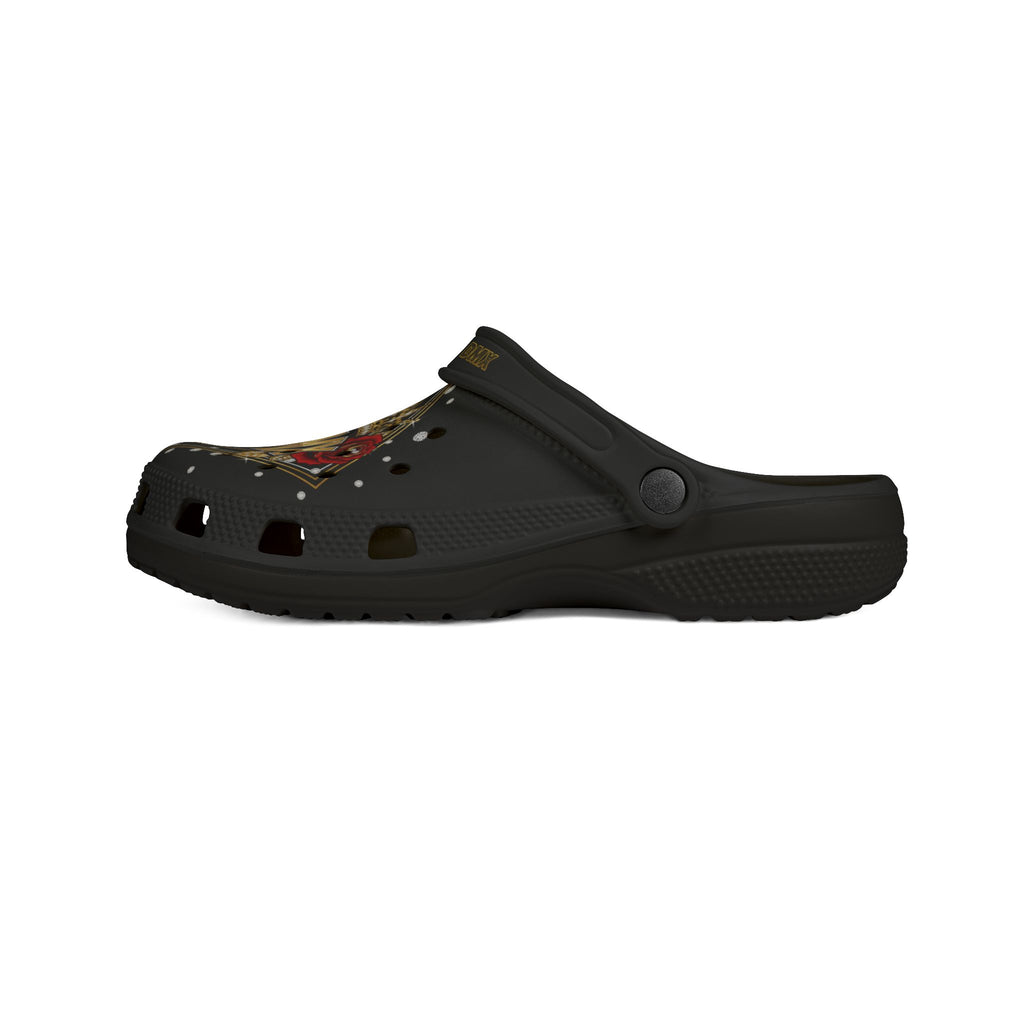 Claw Casino Graphic Clogs — Black EVA Foam Slip-On Shoes