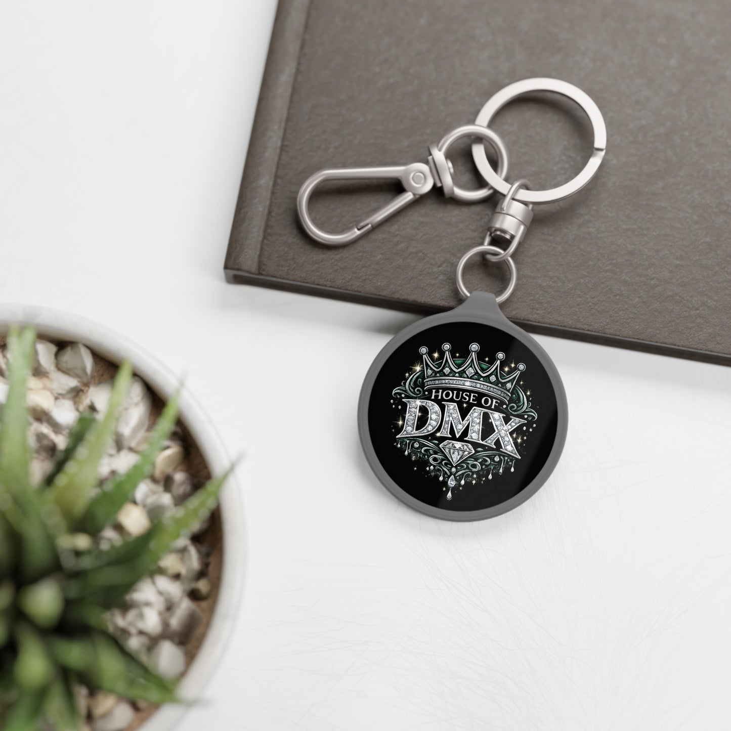 House of DMX Keychain Tag — Bling Crown Hip-Hop Fan Keyring