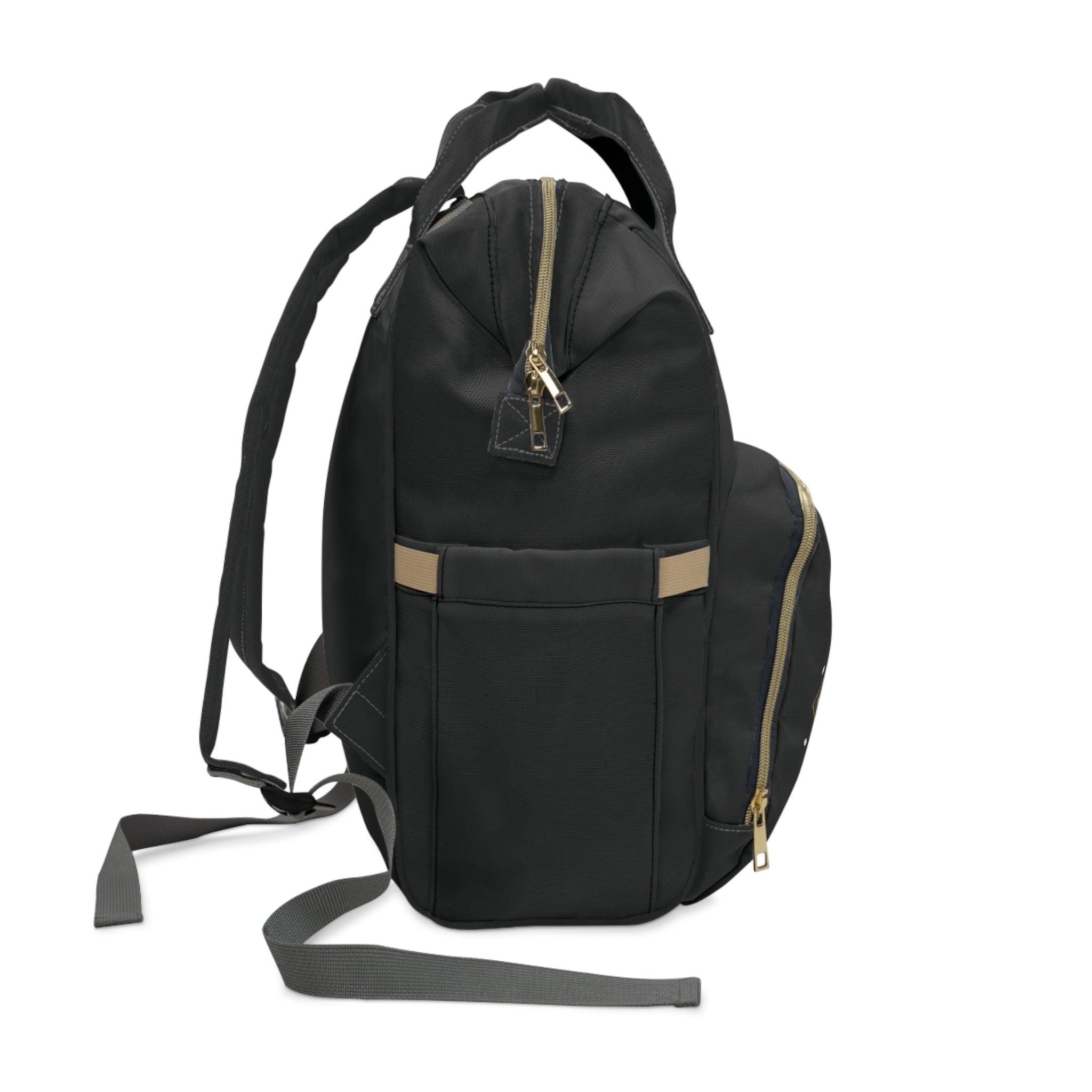 Royal Mom Diaper Backpack — Multifunctional Baby Changing Backpack with Crown & Roses Design