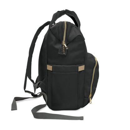 Royal Mom Diaper Backpack — Multifunctional Baby Changing Backpack with Crown & Roses Design