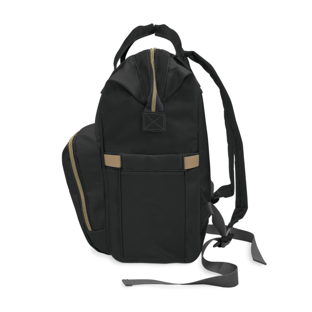 Royal Mom Diaper Backpack — Multifunctional Baby Changing Backpack with Crown & Roses Design
