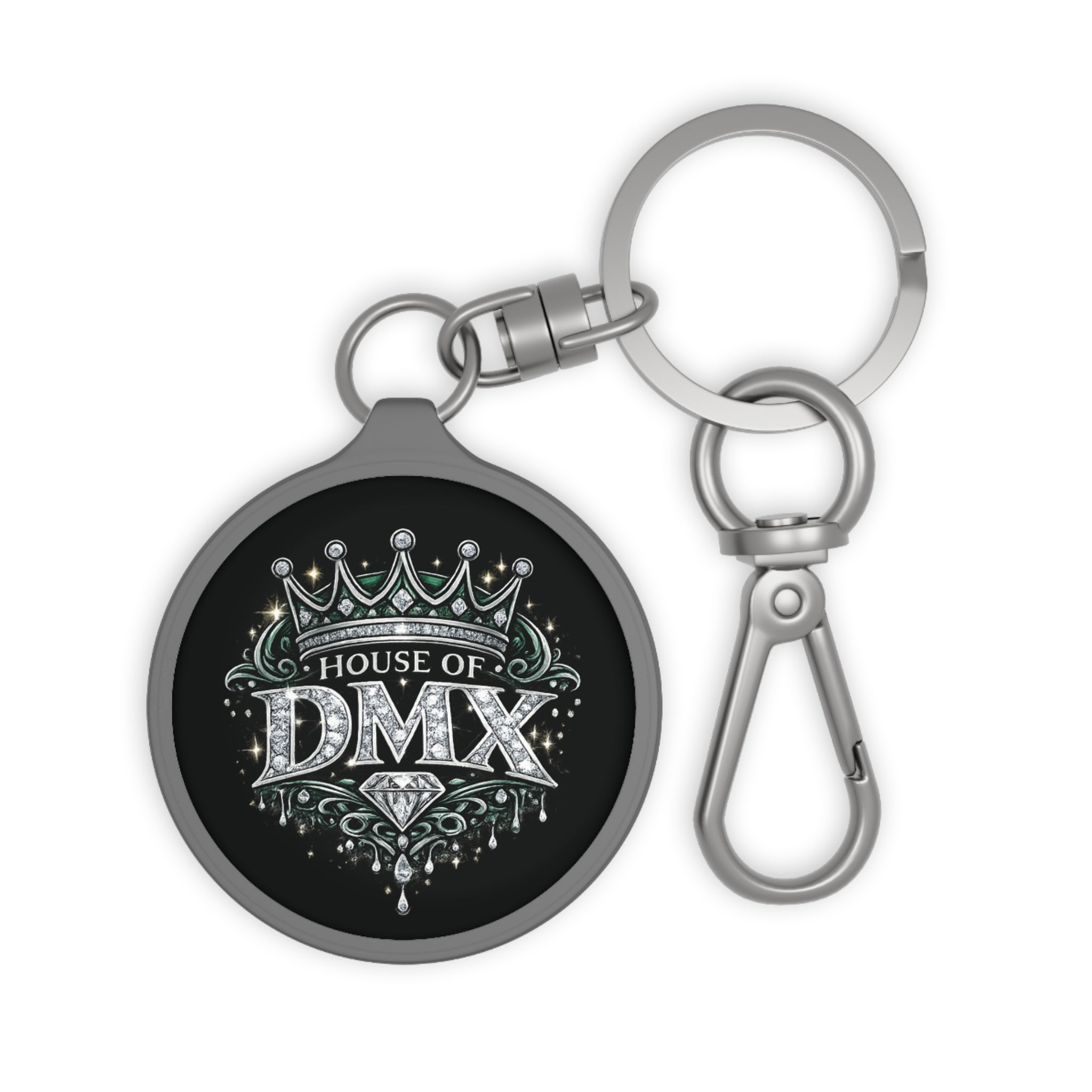 House of DMX Keychain Tag — Bling Crown Hip-Hop Fan Keyring
