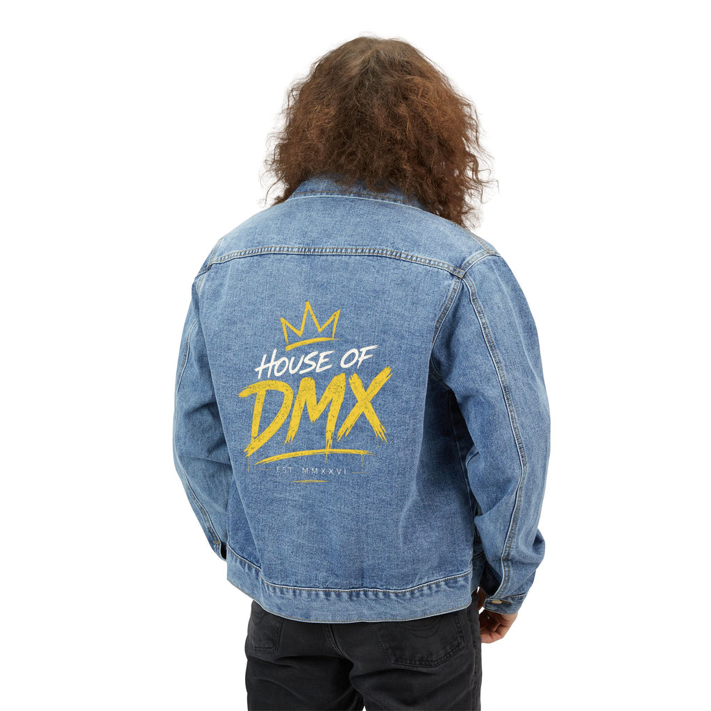 Denim Jacket — 'House of DMX' Back Graphic Casual Jean Jacket