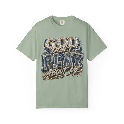 RCD God Don't Play About Me Tshirt  Bold Script Religious Streetwear