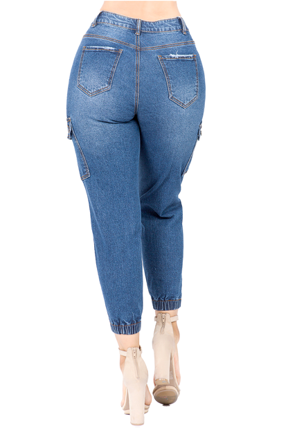 Distressed Cargo Joggers {26" Inseam}