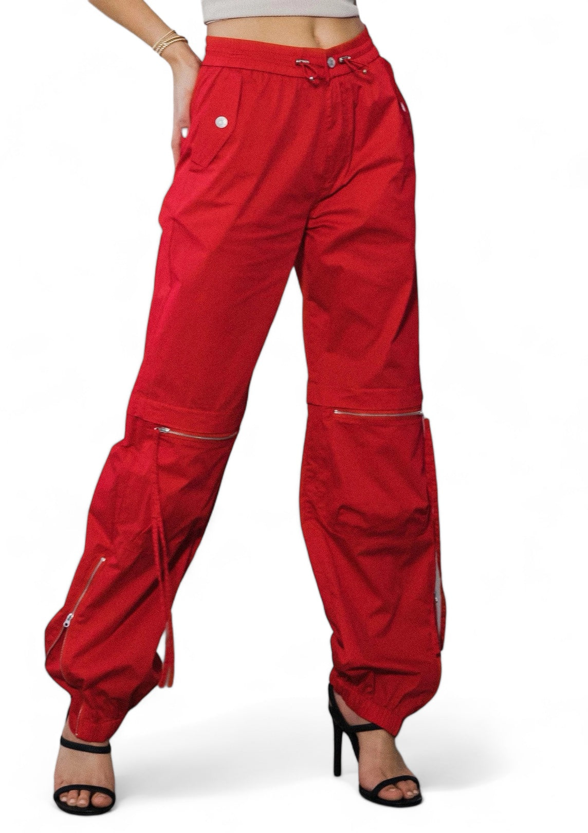 Elastic Waist Band Baggy Cargo Pants