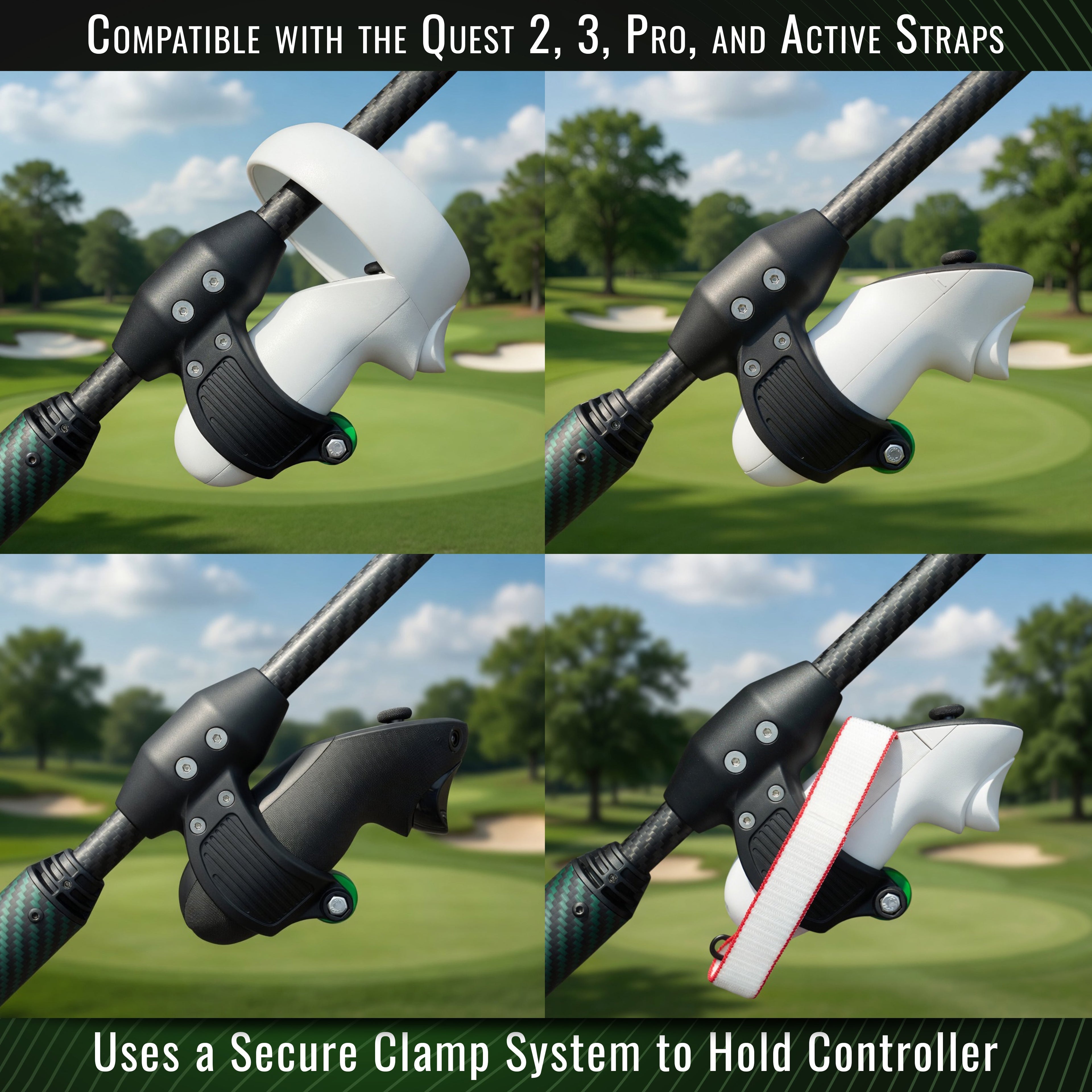DriVR Elite - Adjustable VR Weighted Golf Club Handle Accessory - Compatible with Quest 2, 3/3s, and Pro
