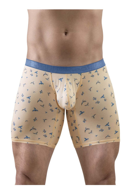ErgoWear EW1775 SLK SE Boxer Briefs Color Peach-Birds