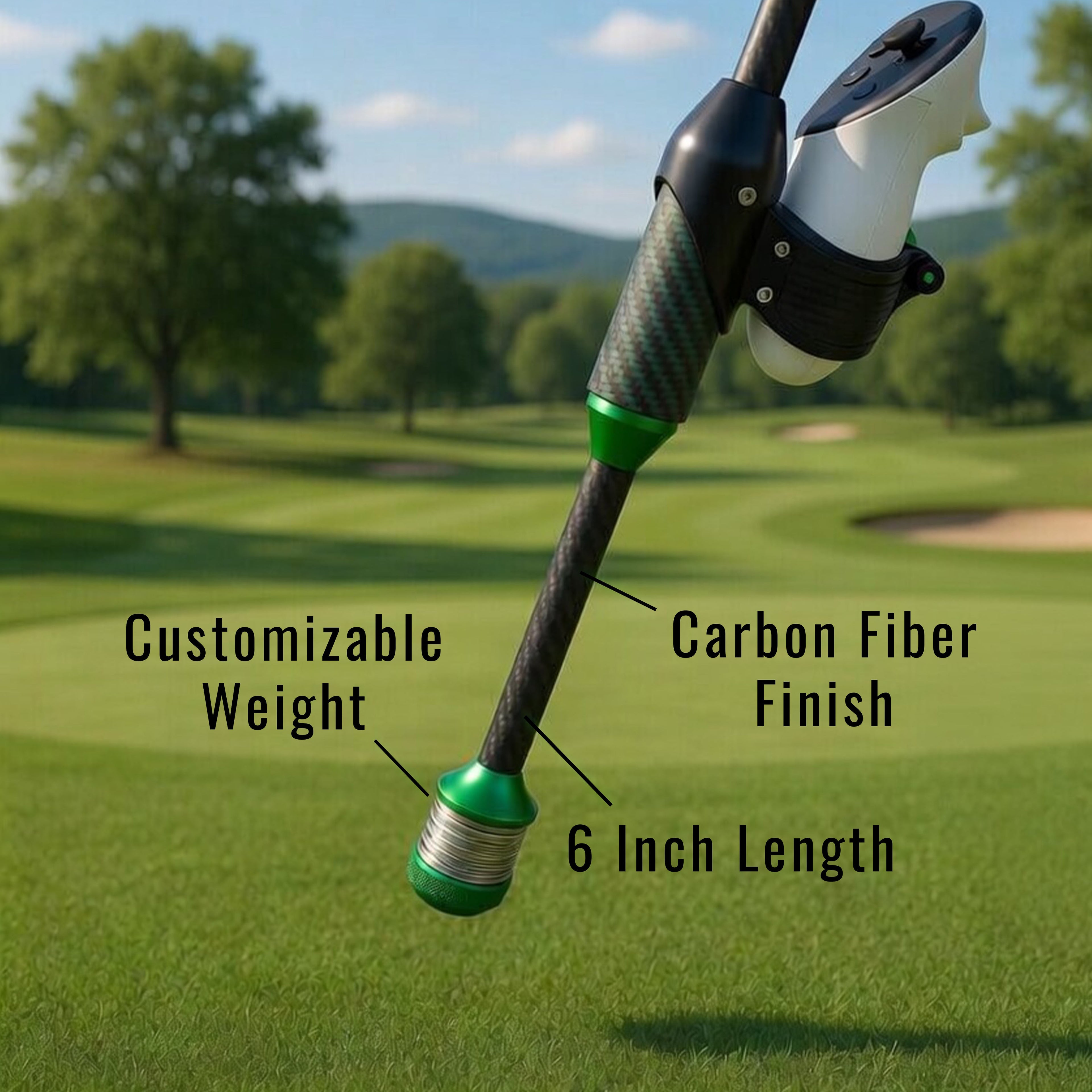 DriVR Elite - Adjustable VR Weighted Golf Club Handle Accessory - Compatible with Quest 2, 3/3s, and Pro