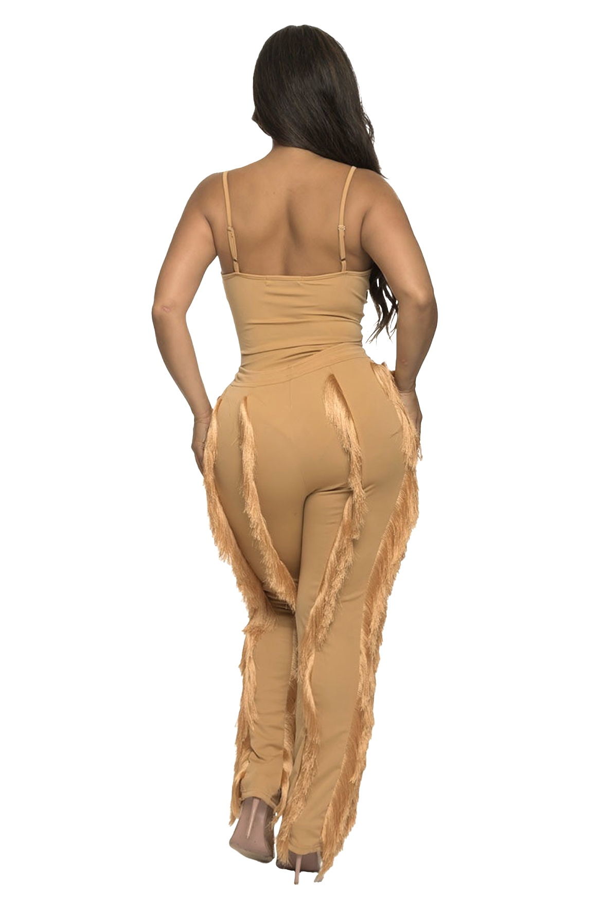 Two Piece Bodysuit &  Tassel Pants Set {has very good stretch}