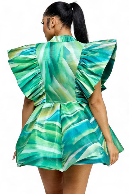 Print Wrap Dress