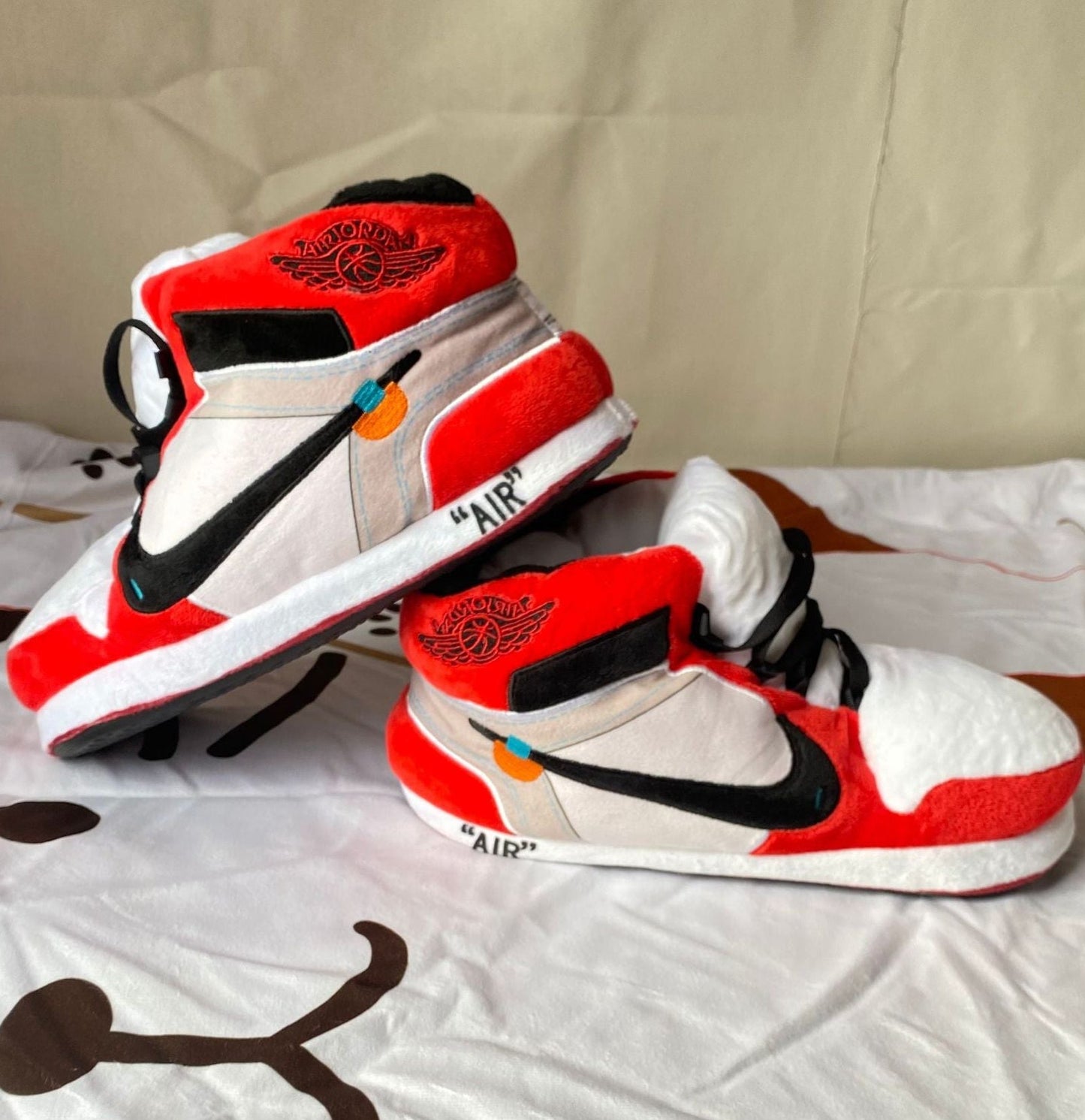 Sneaker Slippers — Off-White Red OG Jordan 1