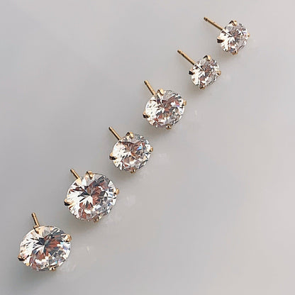 Round Cz Studs