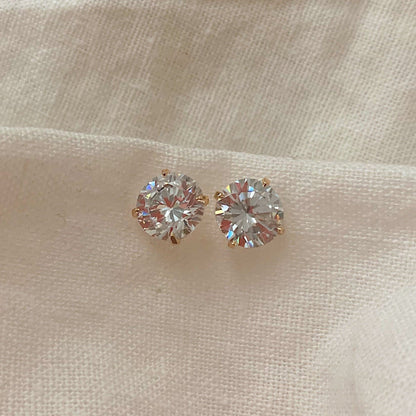 Round Cz Studs