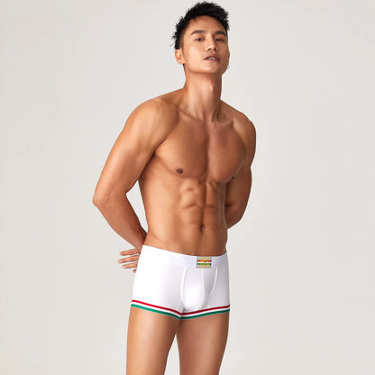 Men’s Cotton Boxer Briefs – Solid Color Streetwear Style
