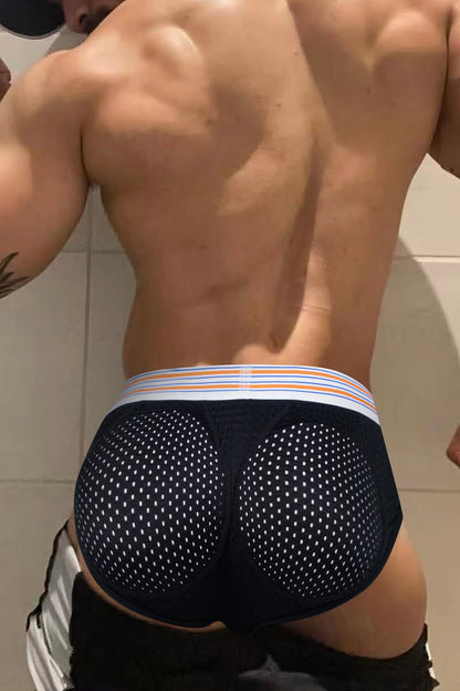 Men’s Mesh Briefs with Detachable Padding for Enhanced Shape