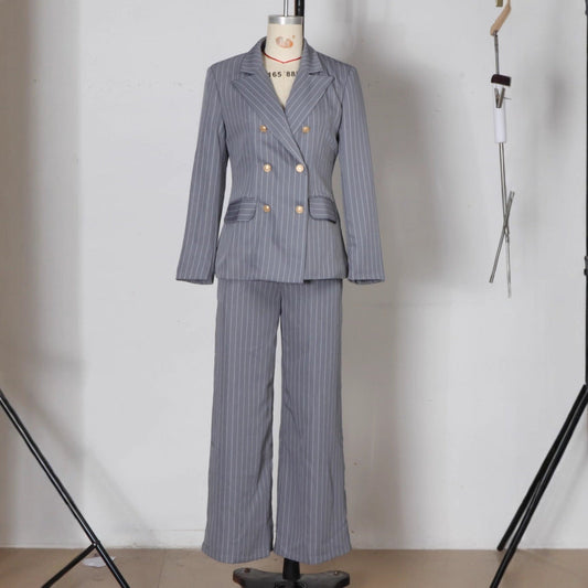 Women's Business Early Fashion Simple Line Double Suits