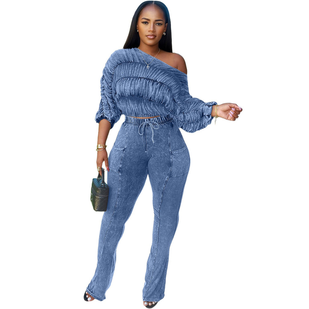 Women's Fashion Wear Pickled Old Sexy Loose Suits