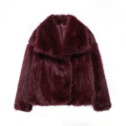 Women's Thick Lamb Wool Thickened Winter Furry Coats