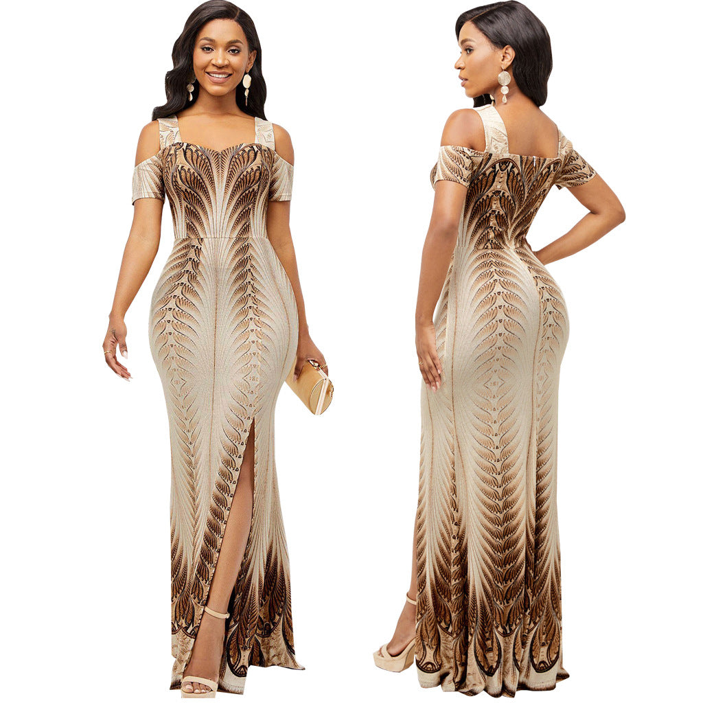 Sexy Fashion Digital Printed Tube Dress Dresses