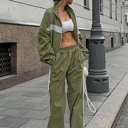 Color Stitching American Sports Commuter Two-piece Suits