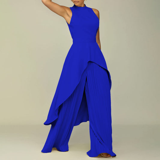 Women's Unique Pretty Sleeveless Irregular Two-piece Pants