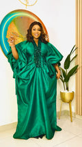 Batwing Sleeve Dress Pleated Waist Tight Loose African Dresses