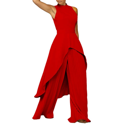 Women's Unique Pretty Sleeveless Irregular Two-piece Pants
