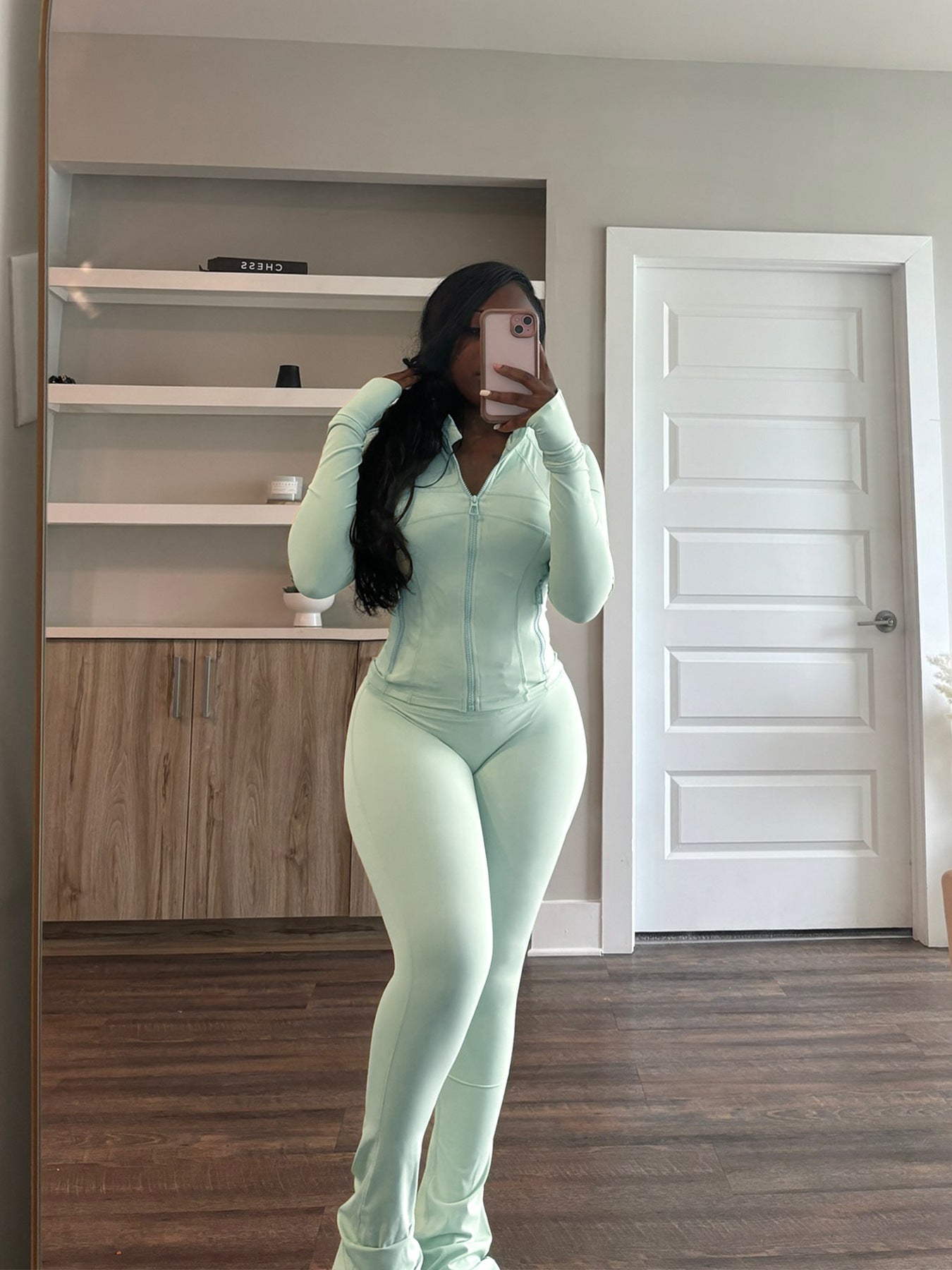Women's Sports Leisure Sexy Tight Long-sleeved Horn Suits