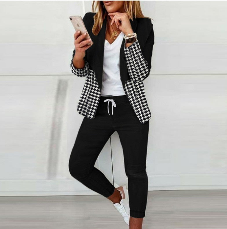 Women's Slouchy Casual Fashion Set Small Suits