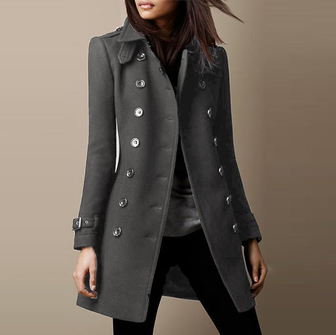 Women's Innovative Attractive Slouchy Woolen Mid-length Coats
