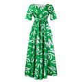 Women's Fashion Elegant Tied African Print Sleeve Dresses