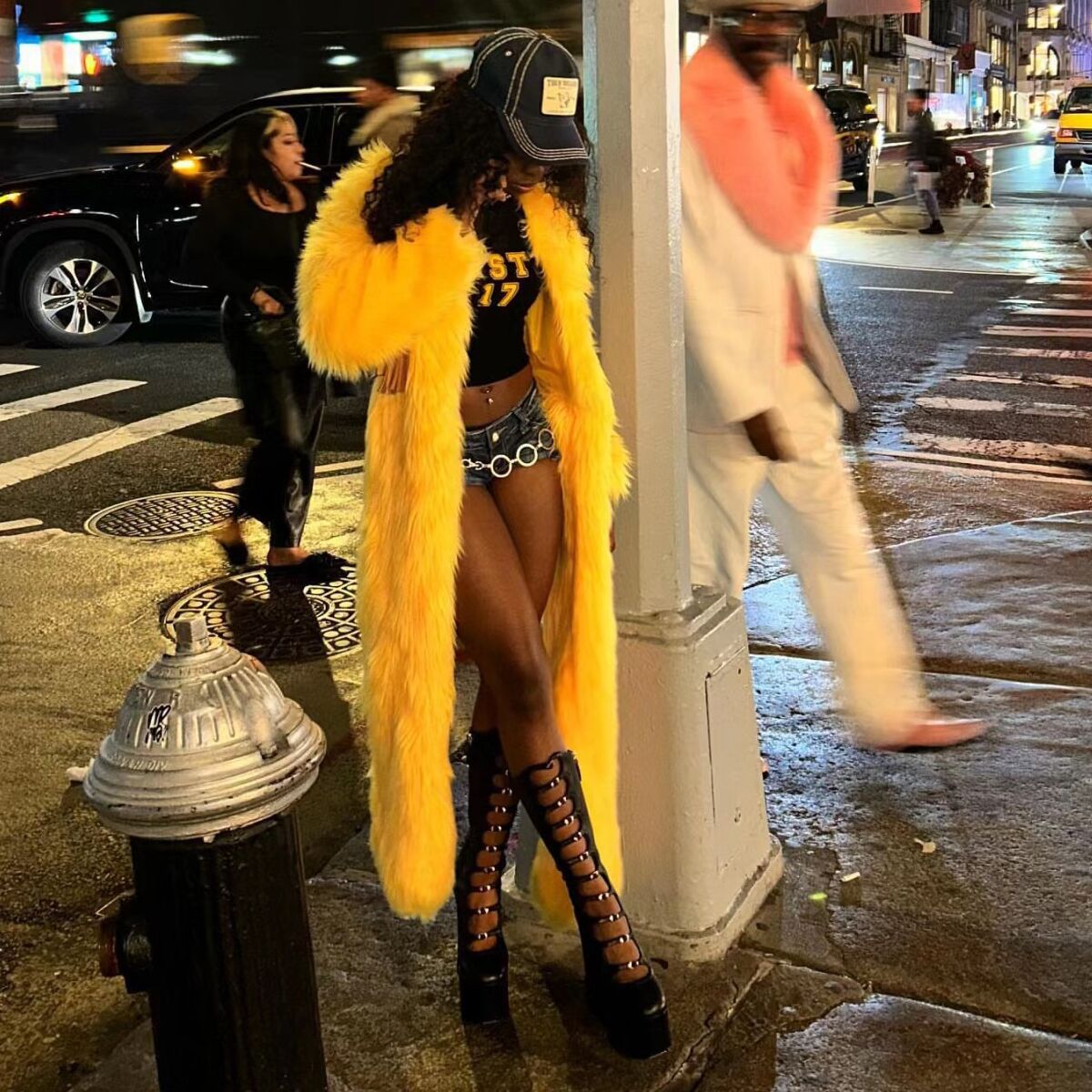 Street Hipster Thick Imitation Fur Long Coats