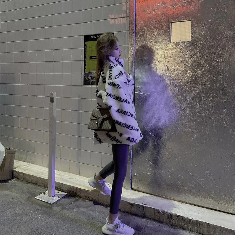 Women's Wool Fried Street Imitation Fur Loose Coats