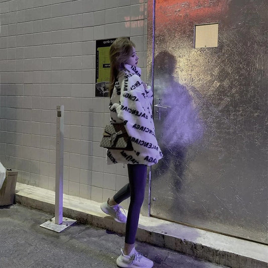 Women's Wool Fried Street Imitation Fur Loose Coats
