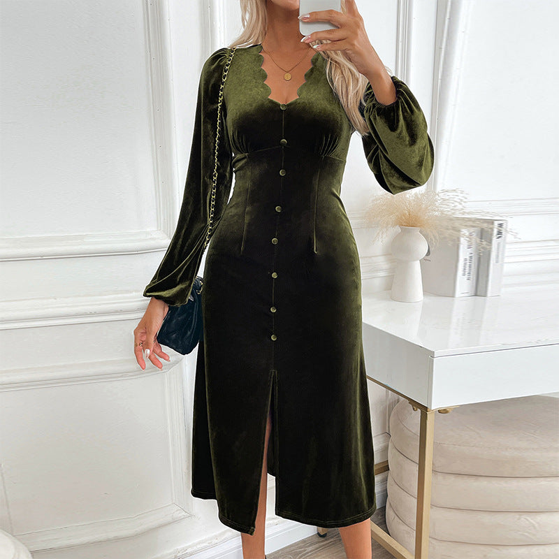 Veet Dress Elegant Midi Lace Collar Dresses