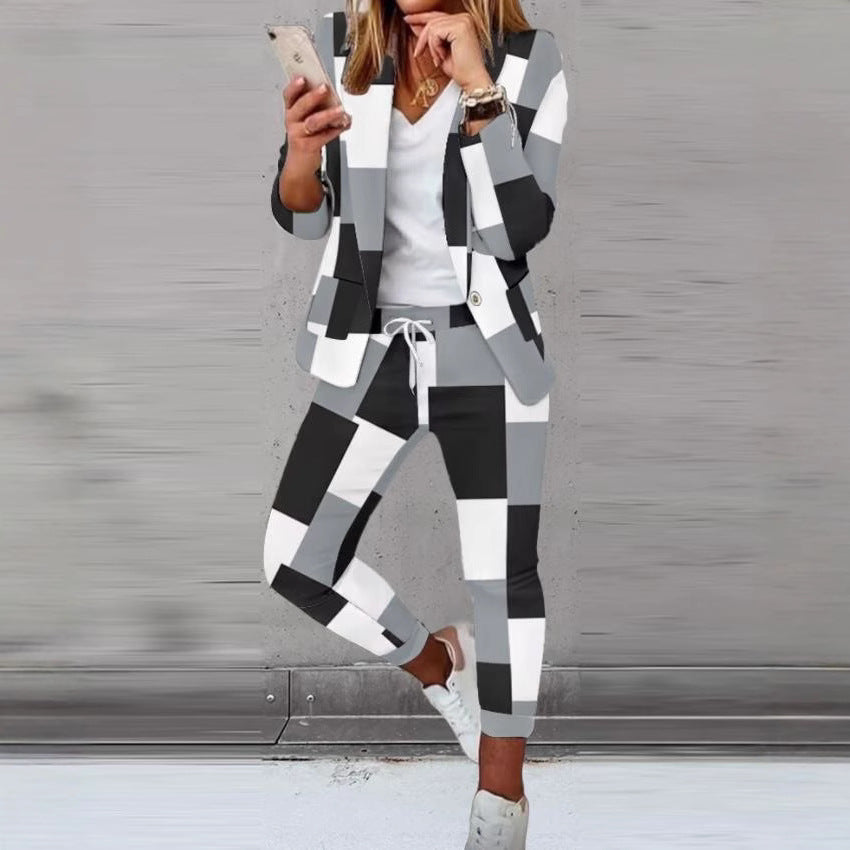 Women's Slouchy Casual Fashion Set Small Suits