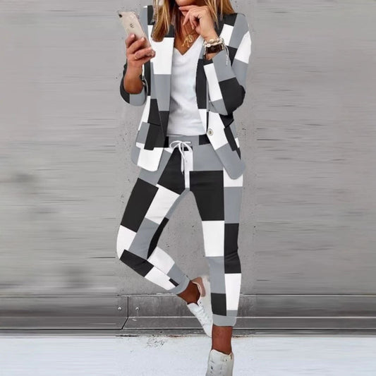 Women's Slouchy Casual Fashion Set Small Suits