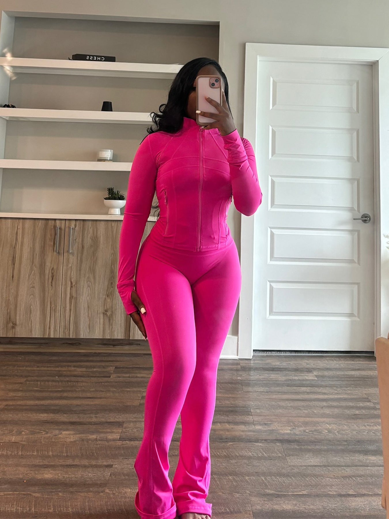 Women's Sports Leisure Sexy Tight Long-sleeved Horn Suits