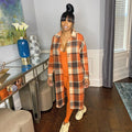 Women's Mid-length Casual Classic Plaid Single-breasted Woolen Coats