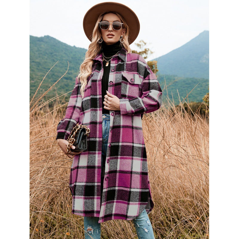 Elegant Trench Side Slit Lapel Loose Coats