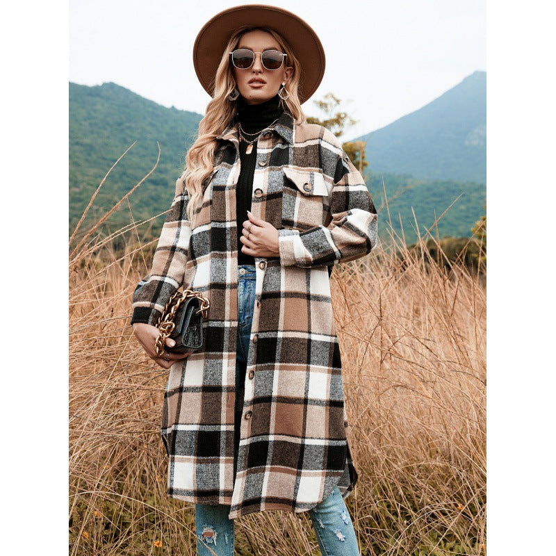 Elegant Trench Side Slit Lapel Loose Coats